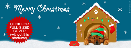 Merry Christmas Elf Dog Facebook Cover