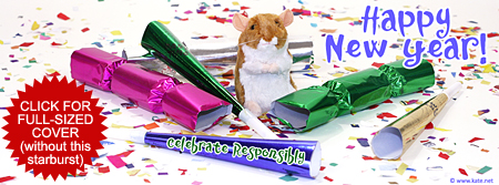Happy New Year Hamster Celebrate Responsibly Facebook Cover