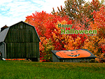 Fall Halloween Scene Wallpaper