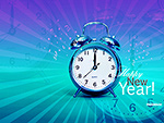 Happy New Year Clock Wallpaper