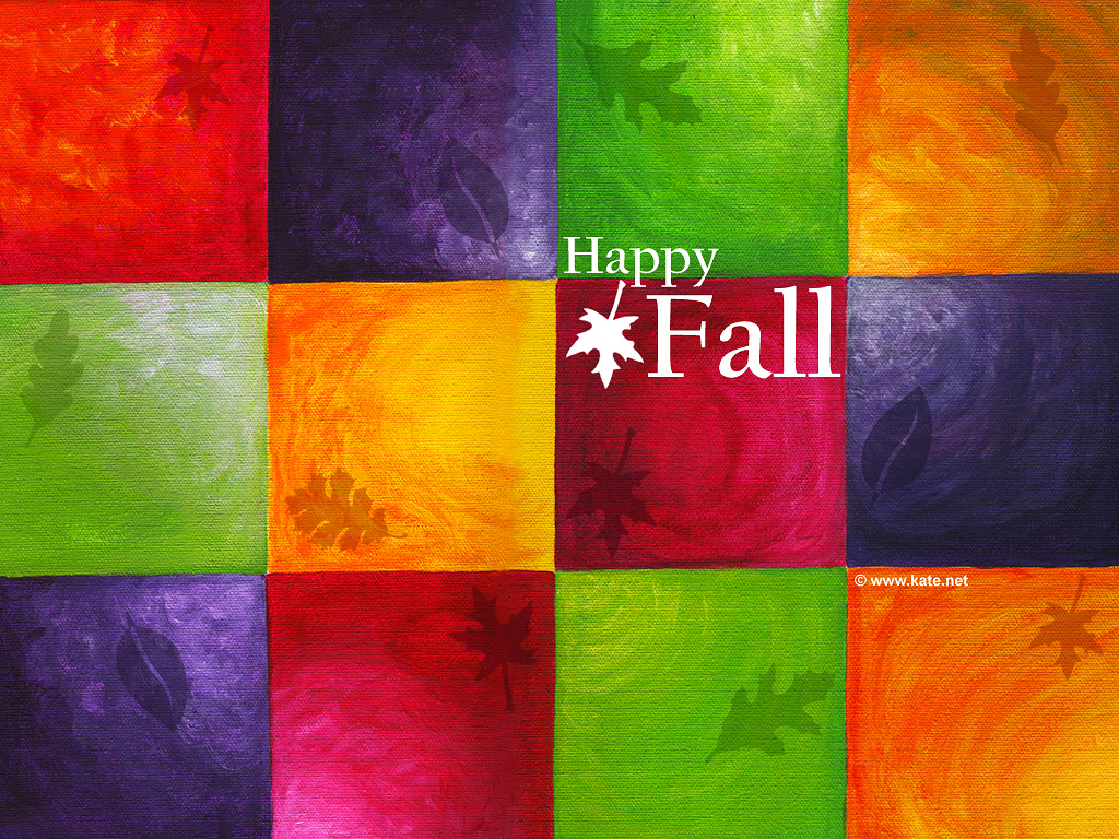 Fall Leaves Wallpaper Featuring one of my original paintings in the 