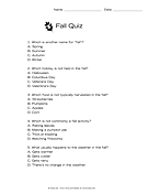 Fall Quiz