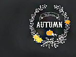 Welcome Autumn Chalkboard Wallpaper