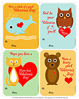 Free Printable Valentine's Day Cards from Kate.net
